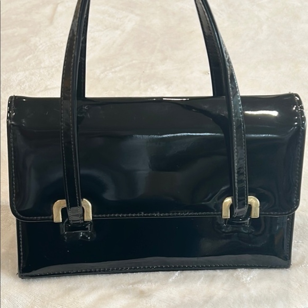 Vintage MCM 50s 60s My Lady London Black Patent Leather Bag